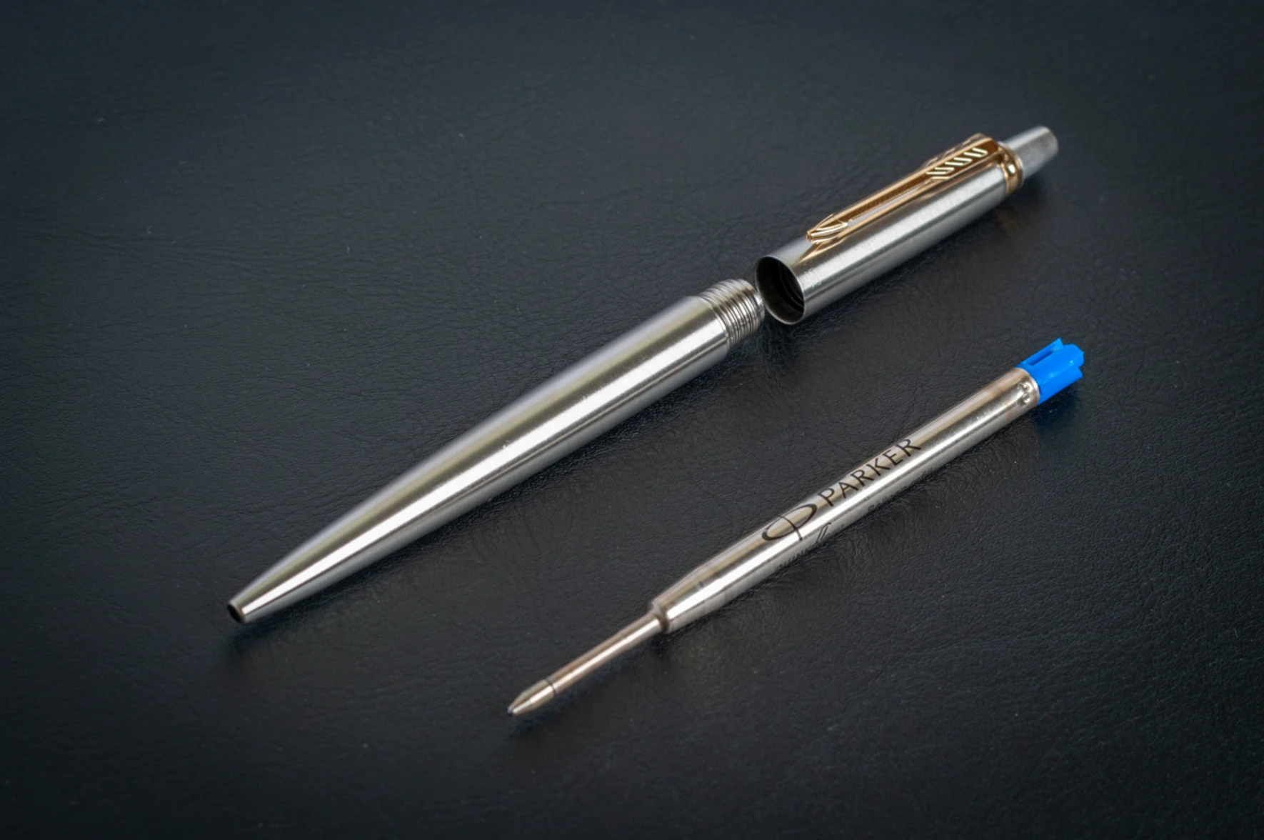 Ручка шариковая Parker Jotter Core K63, Stainless Steel GT — фото 15